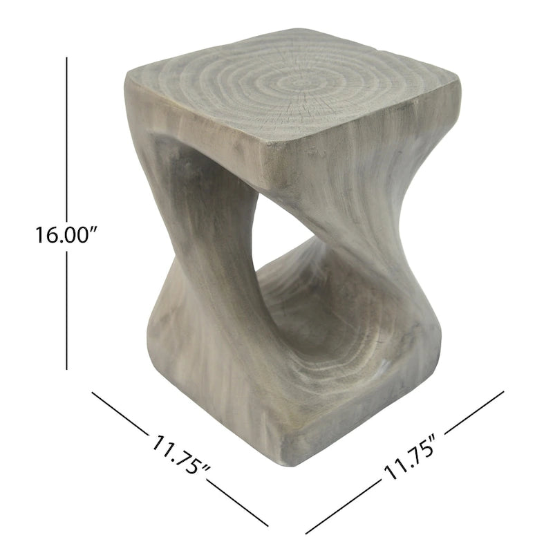 Christopher Knight Home - Table d'appoint Stella en bois à motif spirale torsadée