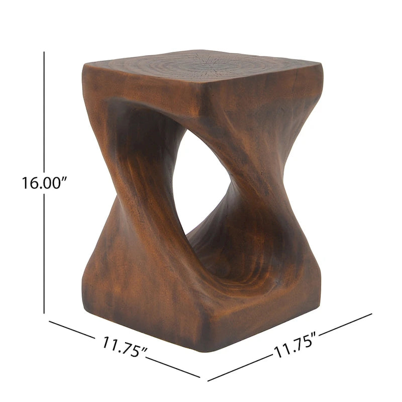 Christopher Knight Home - Table d'appoint Stella en bois à motif spirale torsadée