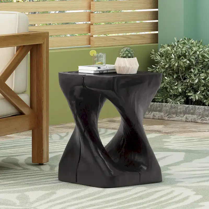 Christopher Knight Home - Table d'appoint Stella en bois à motif spirale torsadée