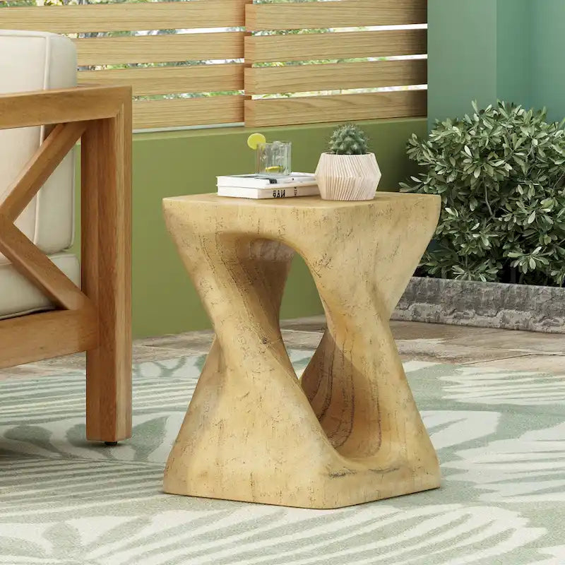 Christopher Knight Home - Table d'appoint Stella en bois à motif spirale torsadée