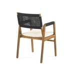 Chaises de salle à manger d'extérieur Oucacia en bois d'acacia et corde (lot de 2) par Christopher Knight Home