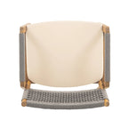 Chaises de salle à manger d'extérieur Oucacia en bois d'acacia et corde (lot de 2) par Christopher Knight Home