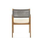 Chaises de salle à manger d'extérieur Oucacia en bois d'acacia et corde (lot de 2) par Christopher Knight Home