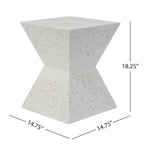Table d'appoint carrée Rowan Outdoor Modern Mgo par Christopher Knight Home - 37,5 cm (L) x 37,5 cm (l) x 46,5 cm (H)