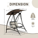 GDFStudio - Balancelle de jardin Bella réglable avec structure en acier et auvent