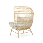 Canapé deux places d'extérieur en osier Palos avec coussin en tissu par Christopher Knight Home