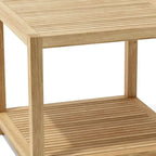 Table d'appoint carrée d'extérieur HomeRoots 22 en bois massif naturel
