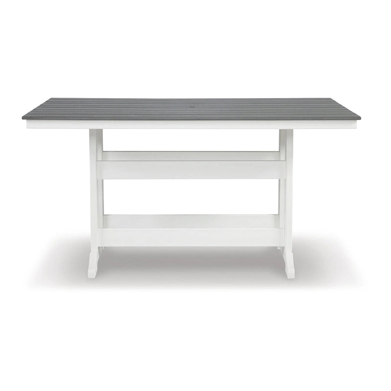 Ensemble de salle à manger d'extérieur 5 pièces blanc/gris Signature Design by Ashley Transville - 71,75 po L x 37,5 po P x 37 po H