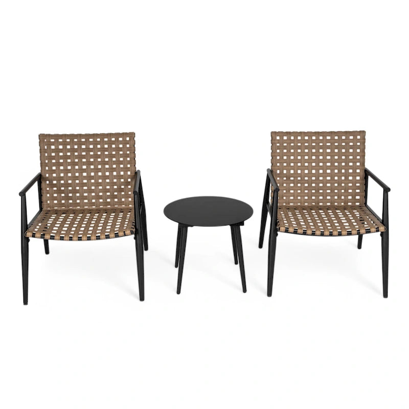 Christopher Knight Home - Ensemble de conversation d'extérieur Lara PE Ratten
