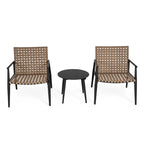 Christopher Knight Home - Ensemble de conversation d'extérieur Lara PE Ratten