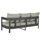Ensemble de sièges d'extérieur avec coussins épais pour un confort optimal, idéal pour les pelouses, les patios et les abords de piscine.