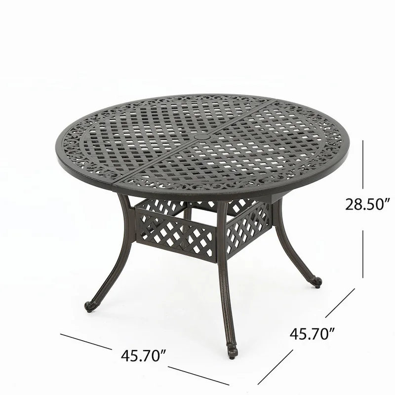 Table de salle à manger extensible en aluminium pour l'extérieur