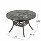 Table de salle à manger extensible en aluminium pour l'extérieur