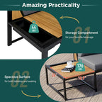 Ensemble de canapé d'angle en fer forgé 4 pièces pour terrasse, avec table basse et étagère de rangement latérale.
