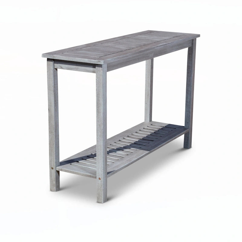Console en eucalyptus, gris argenté