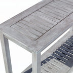 Console en eucalyptus, gris argenté