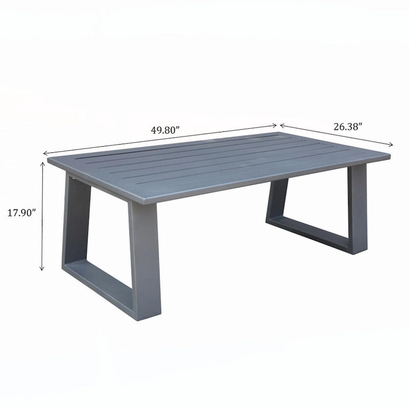 Table basse, couleur étain poudré