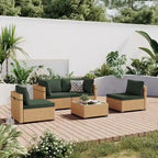 Ensemble de conversation Patio Watcher 5 pièces en rotin jaune avec coussins pour l'extérieur