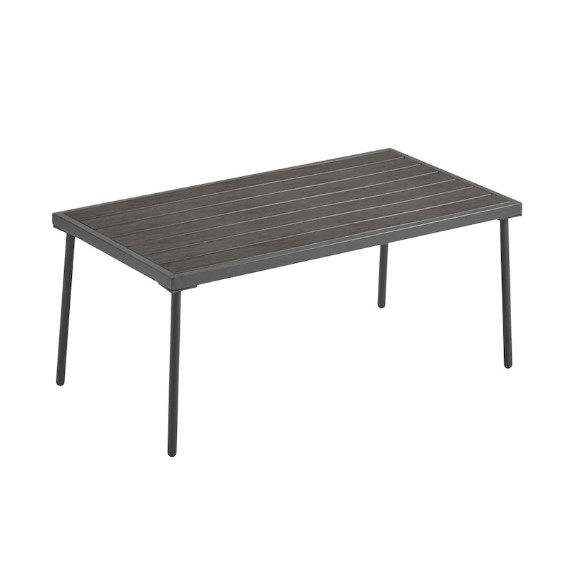 Ensemble de canapé d'extérieur Roomfitters 4 pièces en métal avec coussins, mobilier de jardin ou balcon avec assise profonde, gris