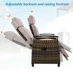 Ensemble fauteuil inclinable en osier avec table de rangement