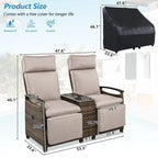 Ensemble fauteuil inclinable en osier avec table de rangement