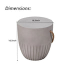 Table d'appoint d'extérieur légère en béton avec poignées en corde de chanvre