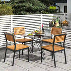 Ensemble de salle à manger d'extérieur Costway 6 pièces en bois d'acacia avec banc et 2 chaises - Voir les détails