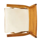 Ensemble de salle à manger d'extérieur 5 pièces en bois d'acacia avec table carrée et 4 chaises rembourrées