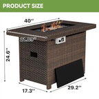 Ensemble de mobilier de patio extérieur 15 pièces