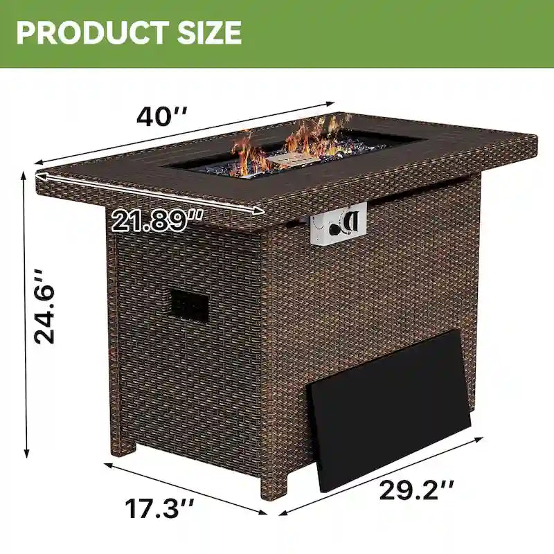 Ensemble de mobilier de patio extérieur 15 pièces