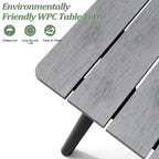 Ensemble de salle à manger d'extérieur 7 pièces - Table rectangulaire en aluminium pour patio avec trou pour parasol et chaises en rotin