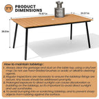 Ensemble de salle à manger d'extérieur 7 pièces : table en aluminium et chaises en rotin PE.