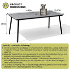 Ensemble de salle à manger d'extérieur 7 pièces : table en aluminium et chaises en rotin PE.