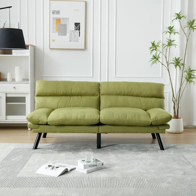Canapé de salon avec coussin épais, canapé-lit, canapé convertible avec pieds en métal, mobilier de chambre