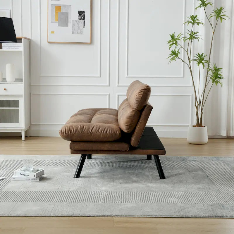 Canapé de salon avec coussin épais, canapé-lit, canapé convertible avec pieds en métal, mobilier de chambre