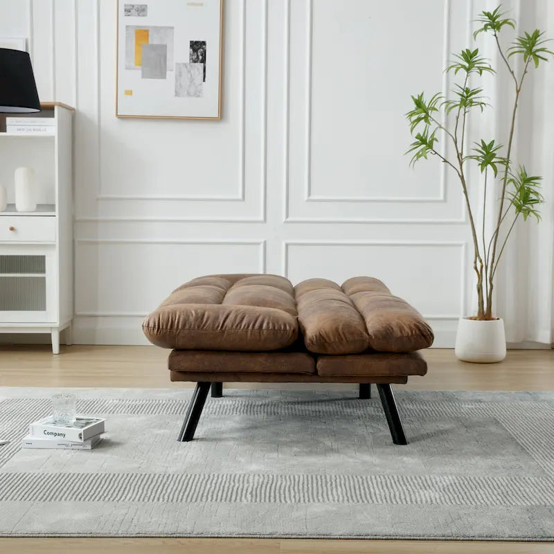 Canapé de salon avec coussin épais, canapé-lit, canapé convertible avec pieds en métal, mobilier de chambre