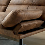 Canapé de salon avec coussin épais, canapé-lit, canapé convertible avec pieds en métal, mobilier de chambre