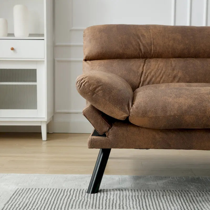 Canapé de salon avec coussin épais, canapé-lit, canapé convertible avec pieds en métal, mobilier de chambre