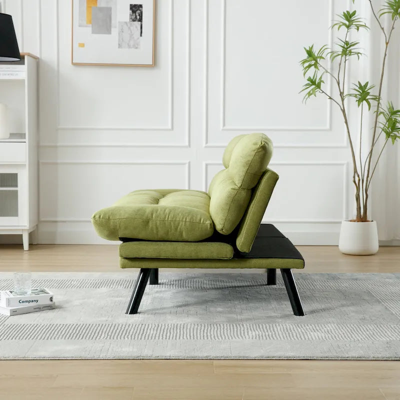 Canapé de salon avec coussin épais, canapé-lit, canapé convertible avec pieds en métal, mobilier de chambre