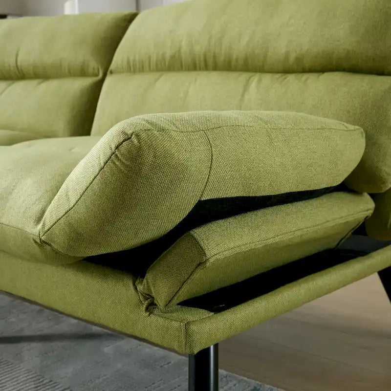 Canapé de salon avec coussin épais, canapé-lit, canapé convertible avec pieds en métal, mobilier de chambre