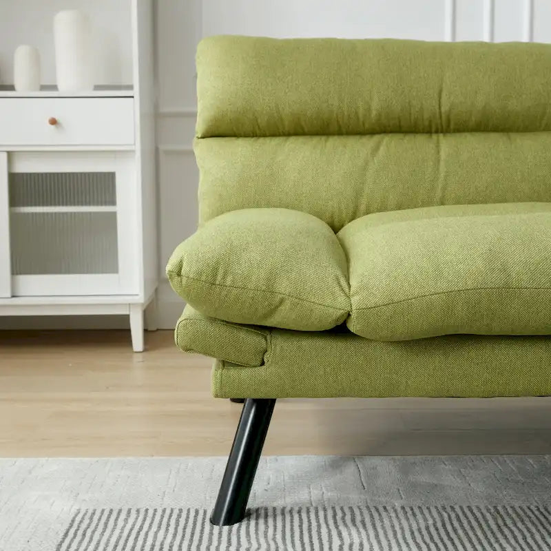 Canapé de salon avec coussin épais, canapé-lit, canapé convertible avec pieds en métal, mobilier de chambre