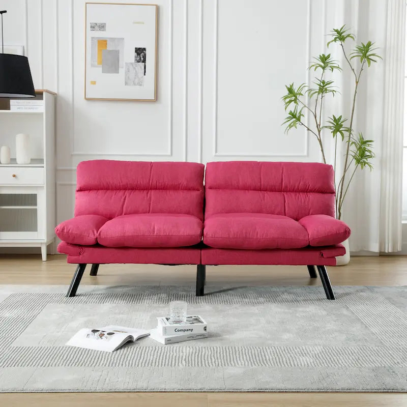 Canapé de salon avec coussin épais, canapé-lit, canapé convertible avec pieds en métal, mobilier de chambre