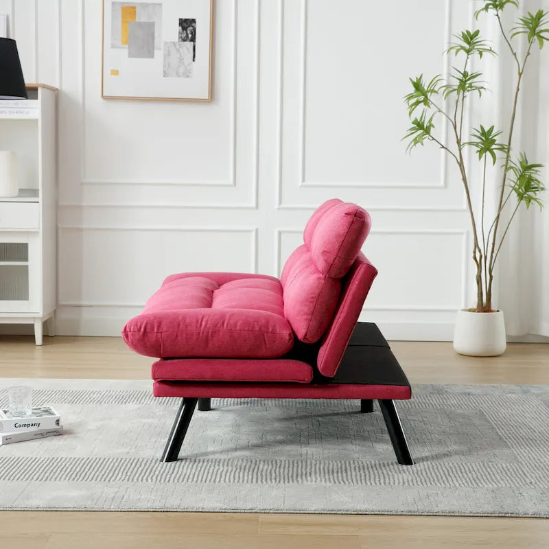 Canapé de salon avec coussin épais, canapé-lit, canapé convertible avec pieds en métal, mobilier de chambre