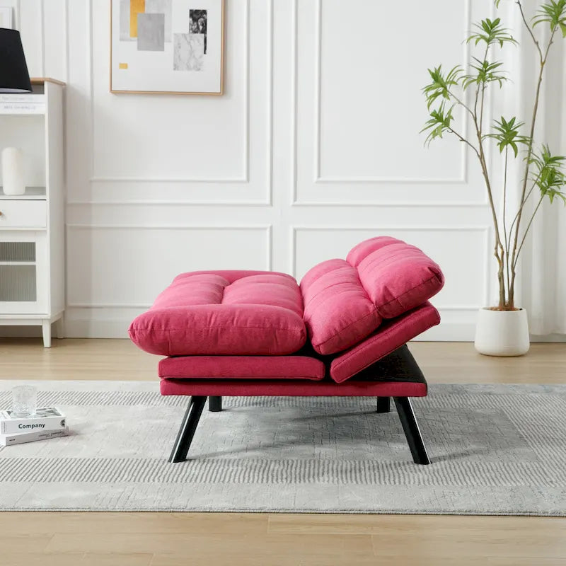 Canapé de salon avec coussin épais, canapé-lit, canapé convertible avec pieds en métal, mobilier de chambre