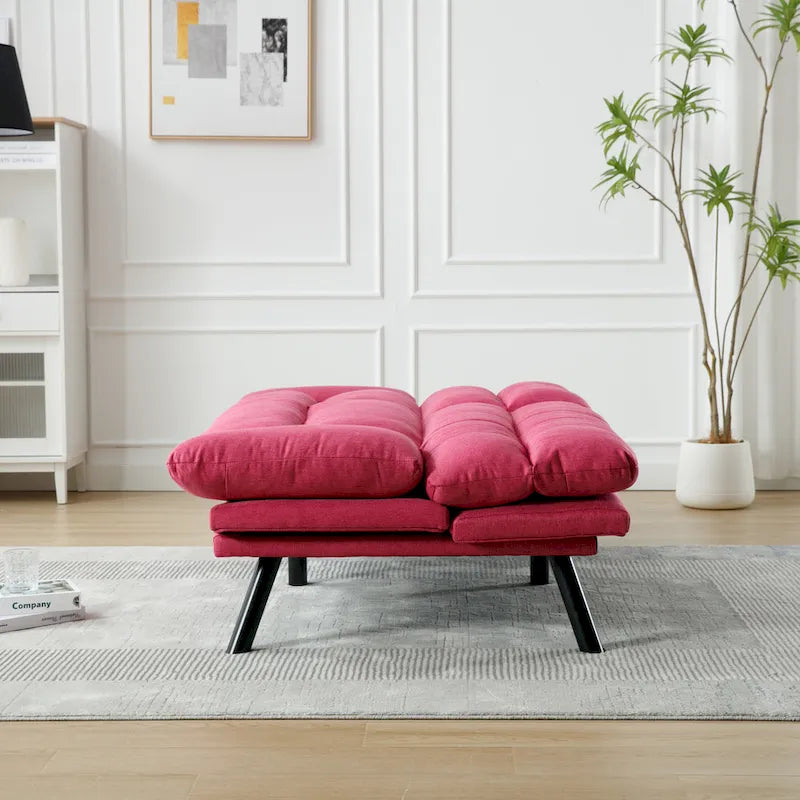 Canapé de salon avec coussin épais, canapé-lit, canapé convertible avec pieds en métal, mobilier de chambre