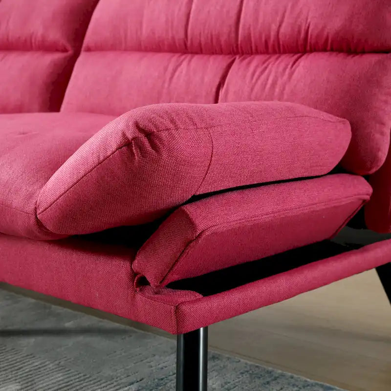 Canapé de salon avec coussin épais, canapé-lit, canapé convertible avec pieds en métal, mobilier de chambre
