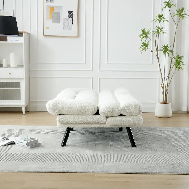 Canapé de salon avec coussin épais, canapé-lit, canapé convertible avec pieds en métal, mobilier de chambre