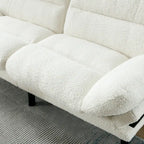 Canapé de salon avec coussin épais, canapé-lit, canapé convertible avec pieds en métal, mobilier de chambre