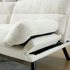 Canapé de salon avec coussin épais, canapé-lit, canapé convertible avec pieds en métal, mobilier de chambre