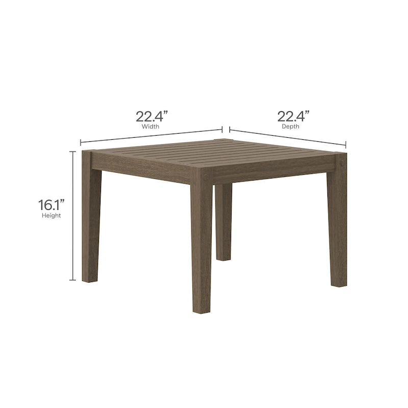 Ensemble de mobilier de jardin Northlake 3 pièces en bois de teck avec fauteuil et table d'appoint